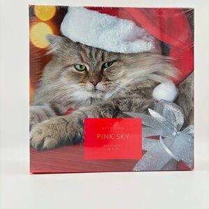 Pink Sky "Kitty Claus" 500 piece puzzle 20" x 20" Factory Sealed New Christmas